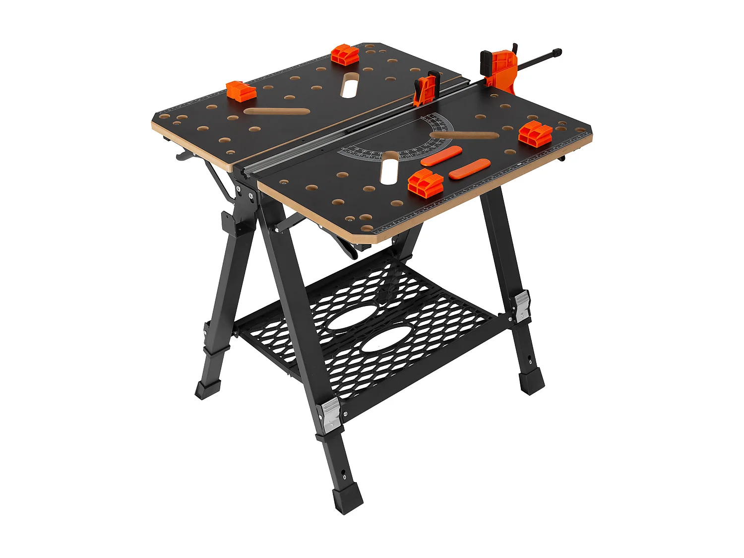 Tavolo di Lavoro Pieghevole SucceBuy, Capacità di 1000 lb, Banco di Lavoro Regolabile in Altezza e Supporto