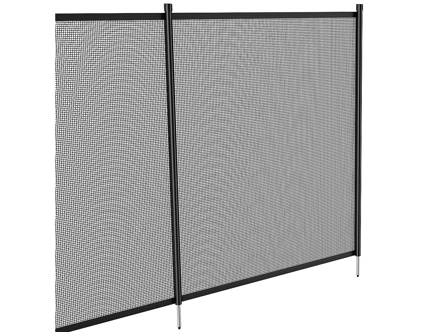 Clôture de Piscine Amovible SucceBuy, Barrière de Piscine Creusée, 121.92 x 2926.08 cm, en Aluminium Tissu Maille PVC Teslin 340 g/m², Utilisation en Extérieur