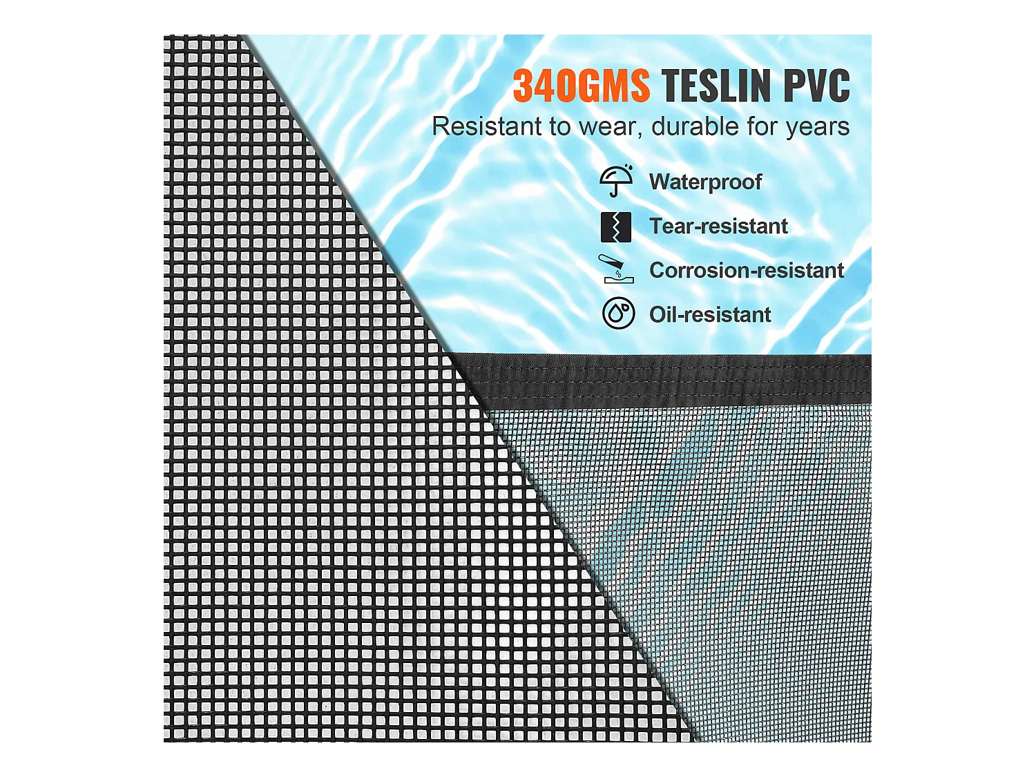 Clôture de Piscine SucceBuy, Barrière de Piscine Creusée, 1,21x21,95 m, en Aluminium Tissu Maille PVC Teslin 340 g/m², pour Protection Enfants Animaux