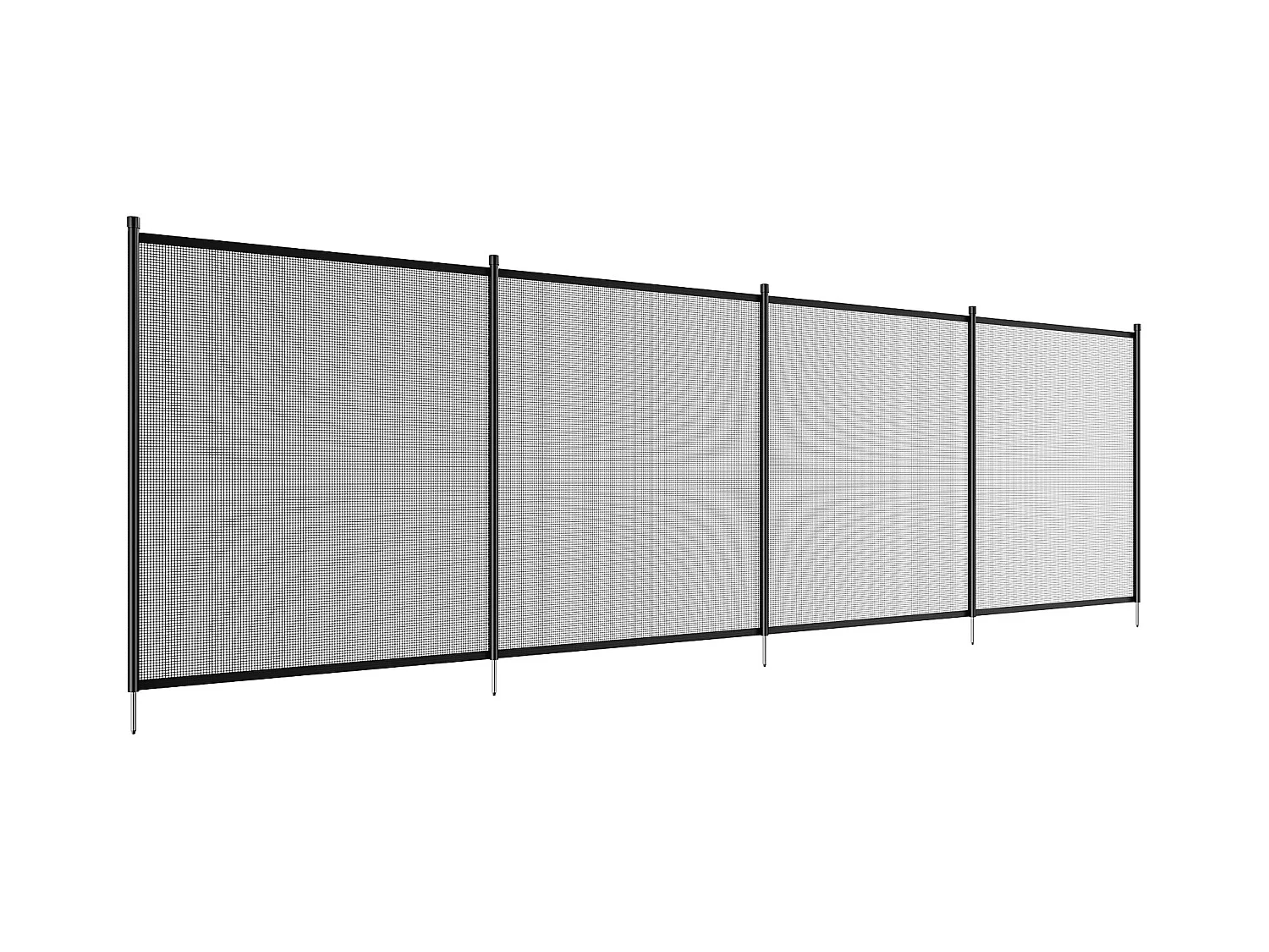 Clôture de Piscine SucceBuy, Clôture Amovible de Sécurité Pliable, Barrière de Piscine Creusée, 1,21x3,66 m, 340 g/m², pour Protection Enfants Animaux