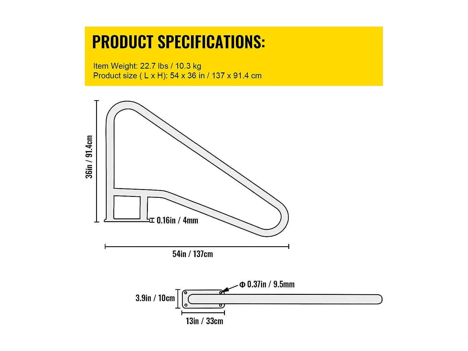 Rampe de Piscine SucceBuy Pool Rail 54x36" Balustrade de Piscine en Acier Inoxydable avec Couvercle à Poignée