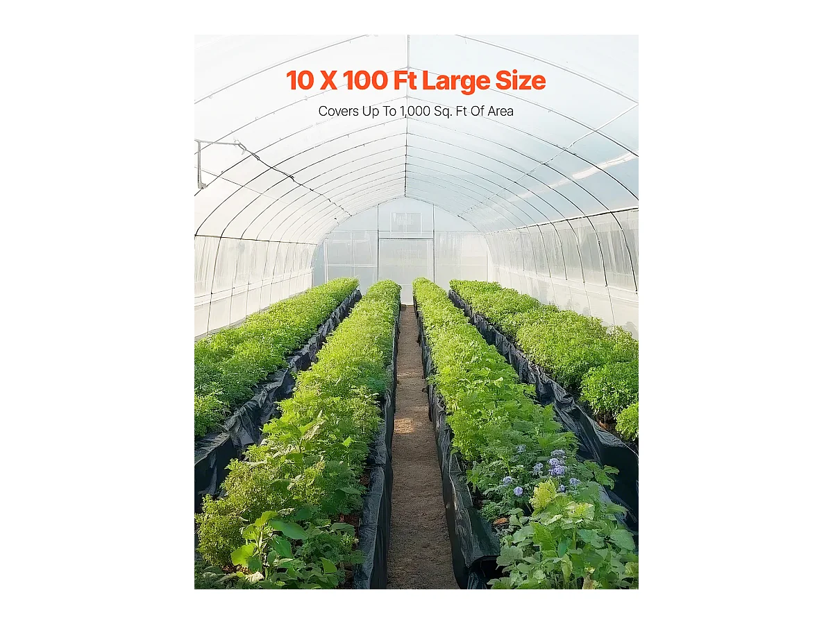 Rouleau de Film Plastique Robuste SucceBuy 6 Mil,3.05 × 30.48 m, Film Double Face Noir et Blanc