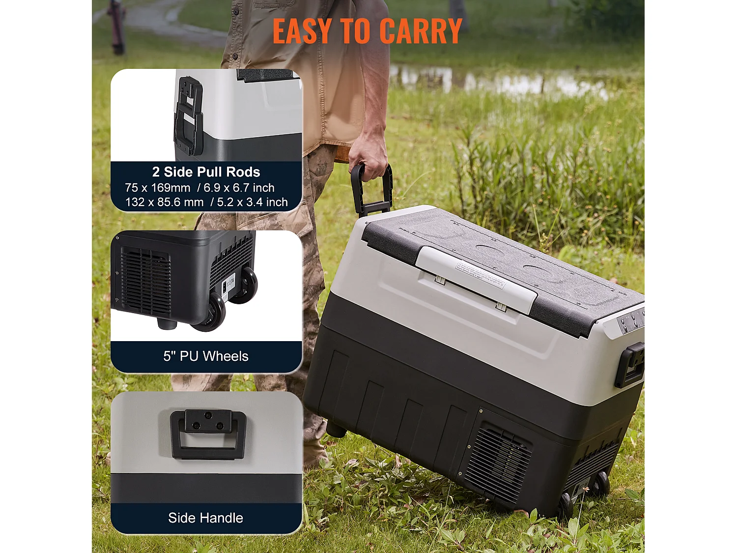 Réfrigérateur-Congélateur Portable SucceBuy 35L, Réfrigérateur de Voiture Portable 12/24 V, pour Camion Bateau Camping