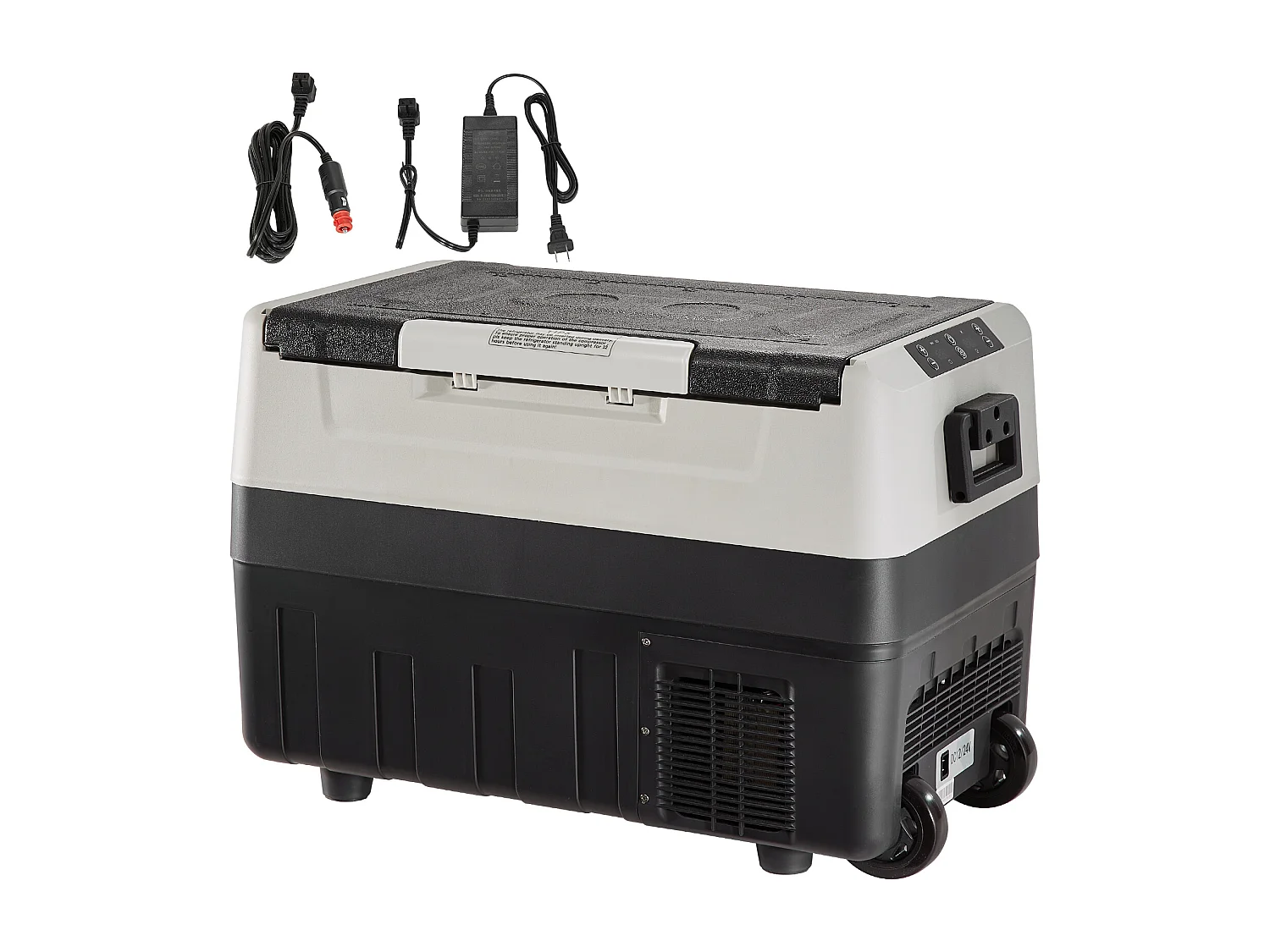 Réfrigérateur de Voiture SucceBuy 55L, Réfrigérateur de Voiture Portable 12/24 V, Double Zone, pour Camion Bateau Camping