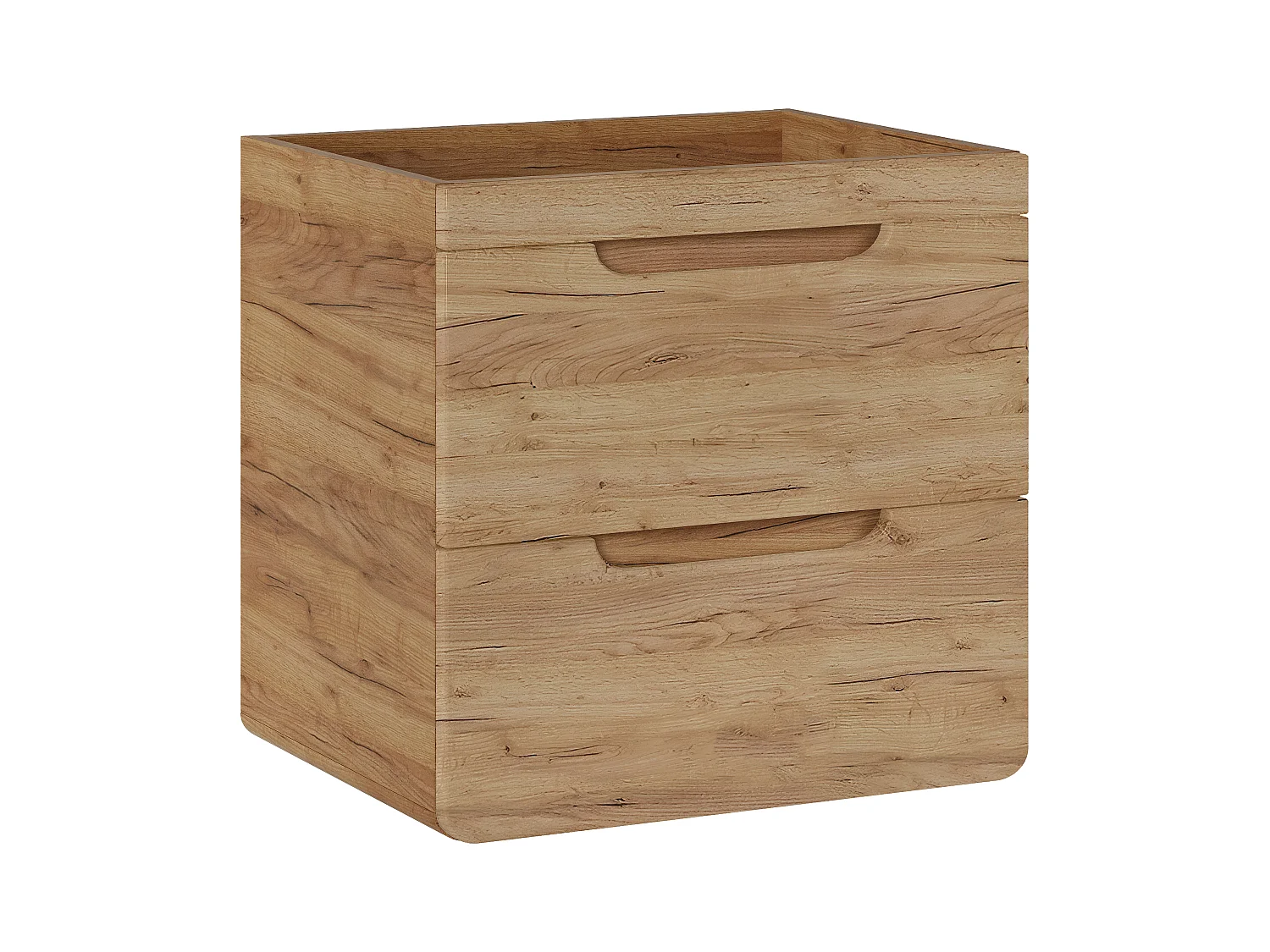 Meuble de salle de bain suspendu avec vasque à encastrer - Coloris naturel - 60 cm - ARUBA