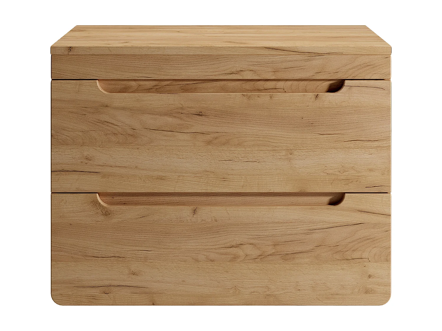 Meuble sous vasque suspendu avec planche - 80 cm - Naturel clair - ARUBA