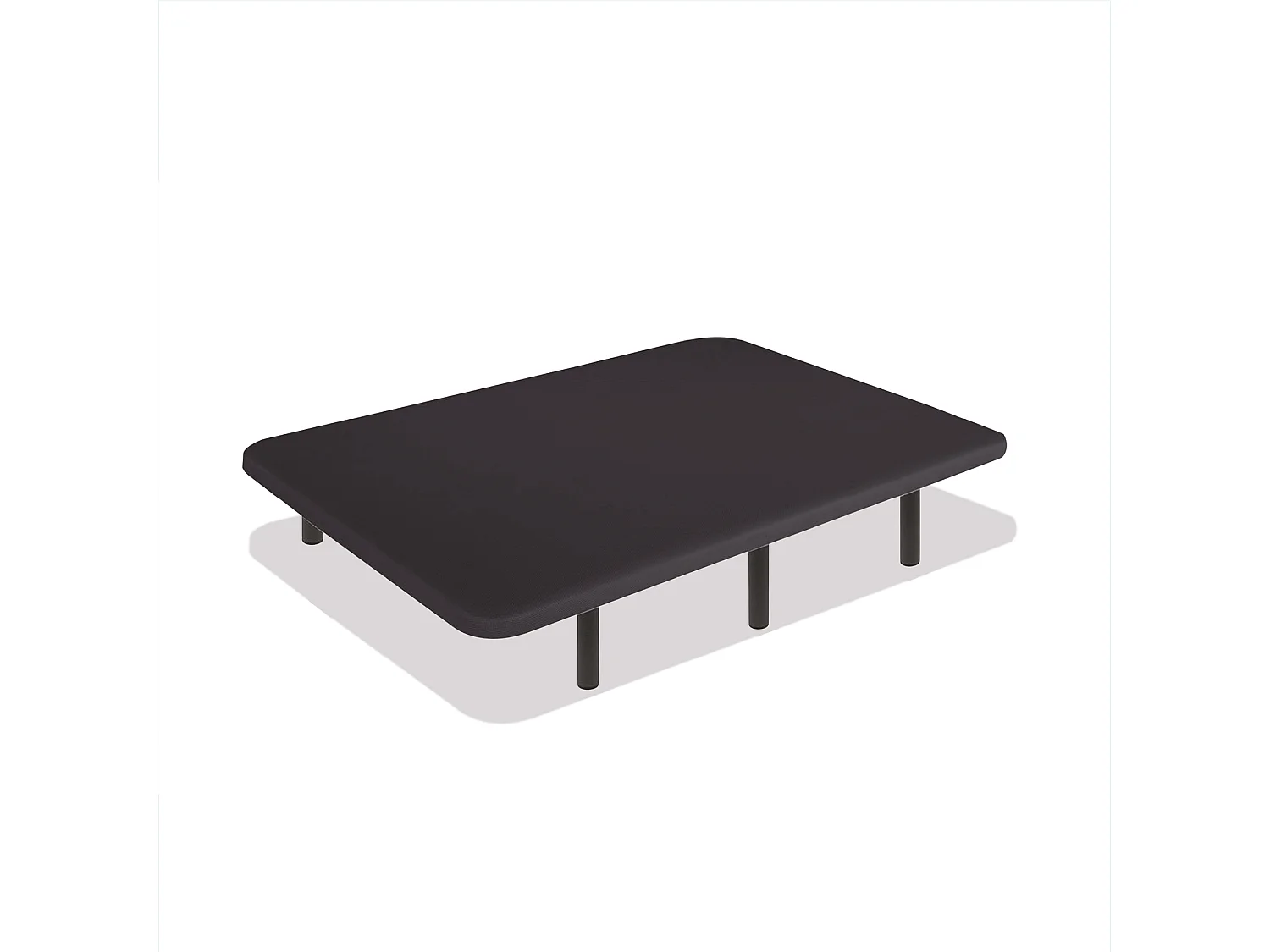 Base Tapizada Negra 90 x 200 cm, DreamNite, Tejido 3D Antideslizante, Estructura 30x40mm, 5 Barras Transversales, Con Patas 35cm