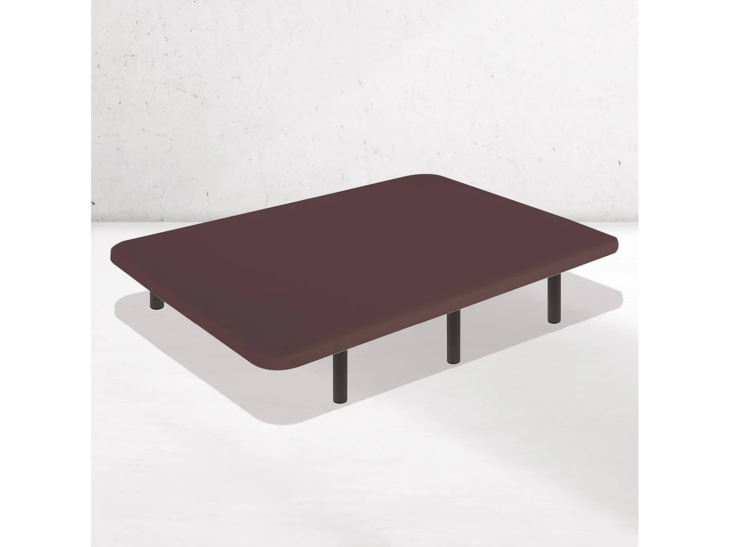 Base Tapizada Choco 90 x 200 cm, DreamNite, Tejido 3D Antideslizante, Estructura 30x40mm, 5 Barras Transversales, Con Patas 30cm