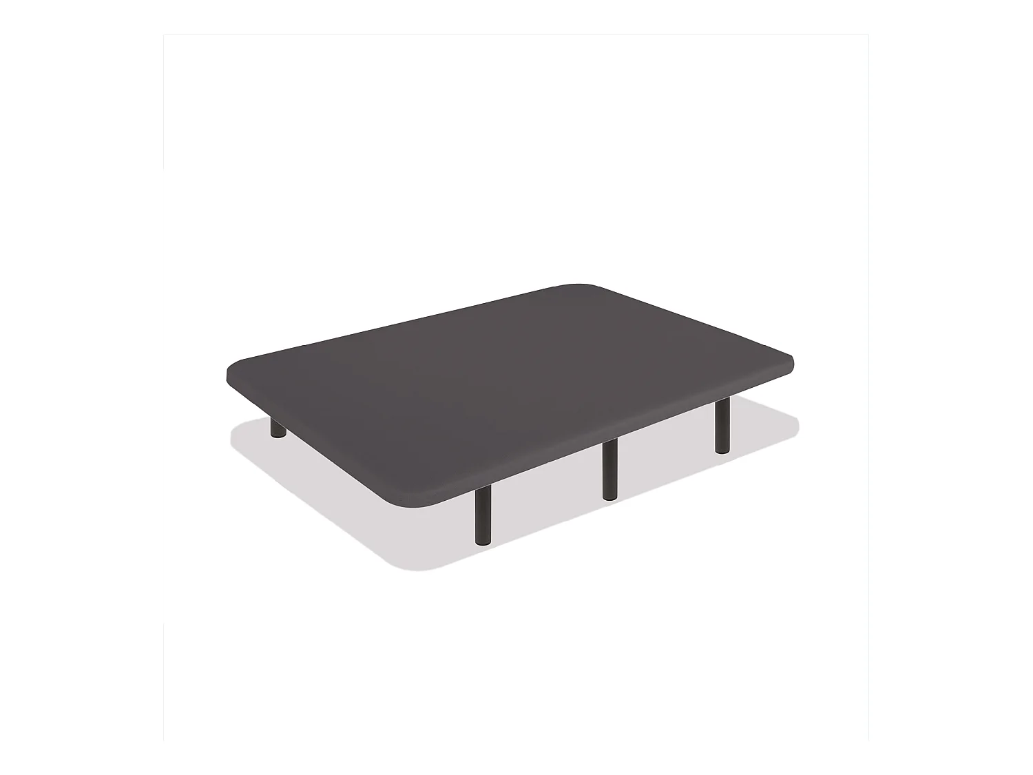 Base Tapizada Gris 100 x 200 cm, DreamNite, Tejido 3D Antideslizante, Estructura 30x40mm, 5 Barras Transversales, Con Patas 30cm