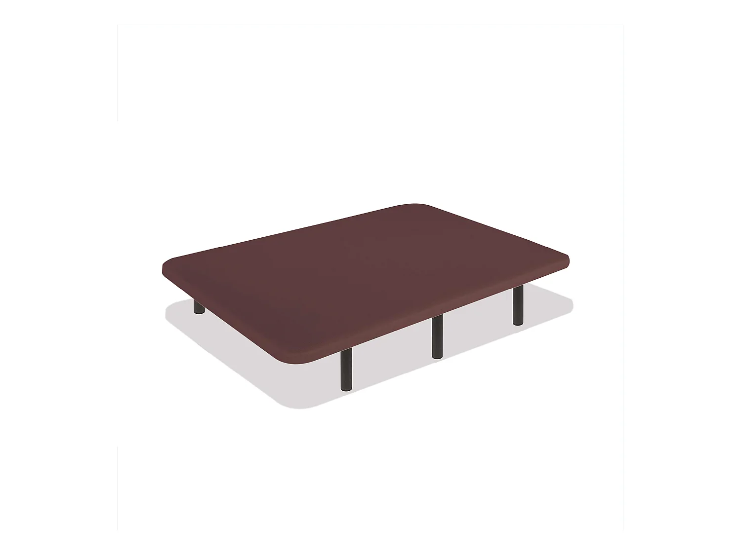 Base Tapizada Choco 80 x 180 cm, DreamNite, Tejido 3D Antideslizante, Estructura 30x40mm, 5 Barras Transversales, Con Patas 35cm