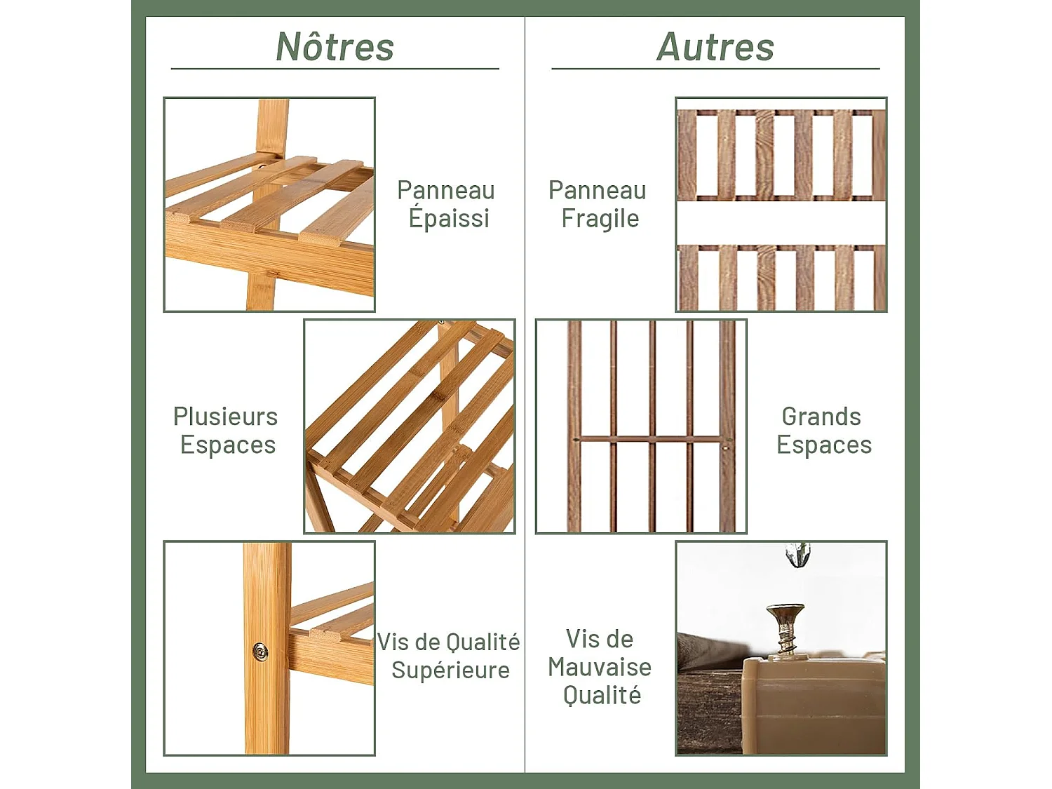 Support pour Plantes en Bambou à 5 Niveaux, Porte-Plante pour 12 Plantes en Pot Charge Max 50KG, Support de Rangements de Plantes, 114 x 31,5 x 141 cm