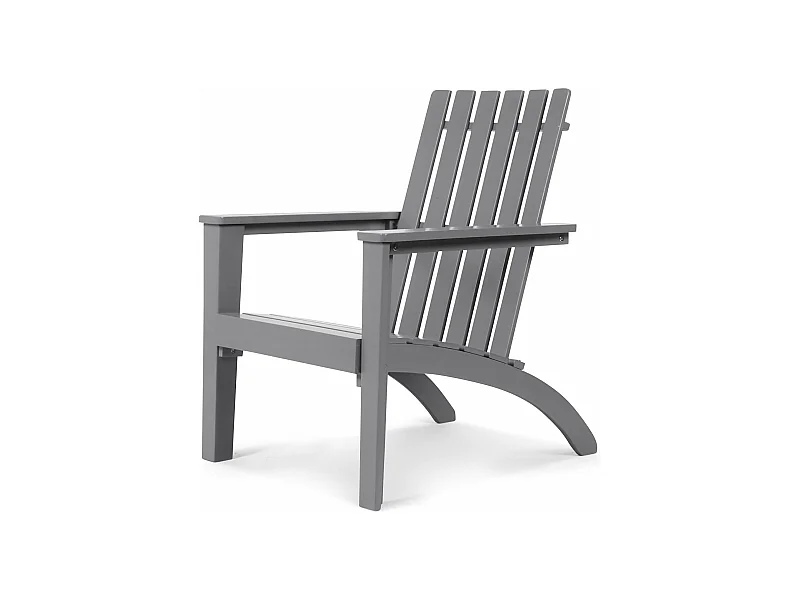Adirondack Adirondack Chair van acaciahout, tuinstoel, belastbaar tot 160 kg, voor tuin, terras (grijs)