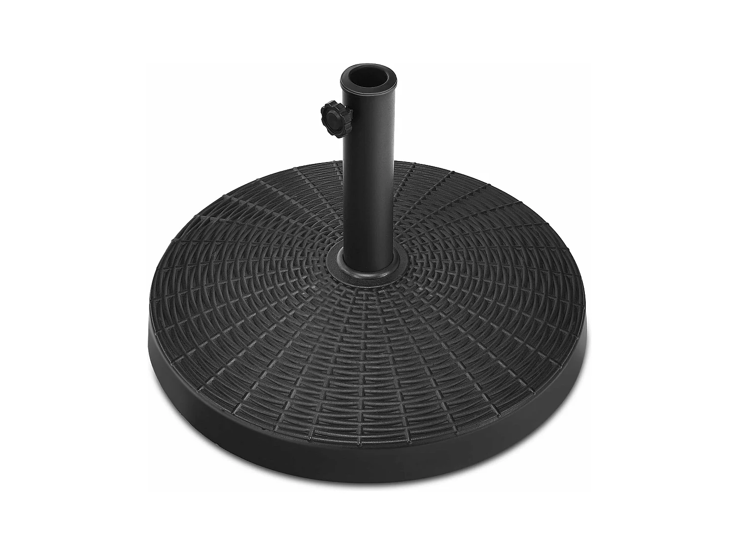Pied de Parasol 22 KG, Base de Parasol en Résine, Support de Parasol d'Extérieur, Étanche et et Protection Solaire, Bouton Réglable, Adapté aux Parasols de 38/48 mm