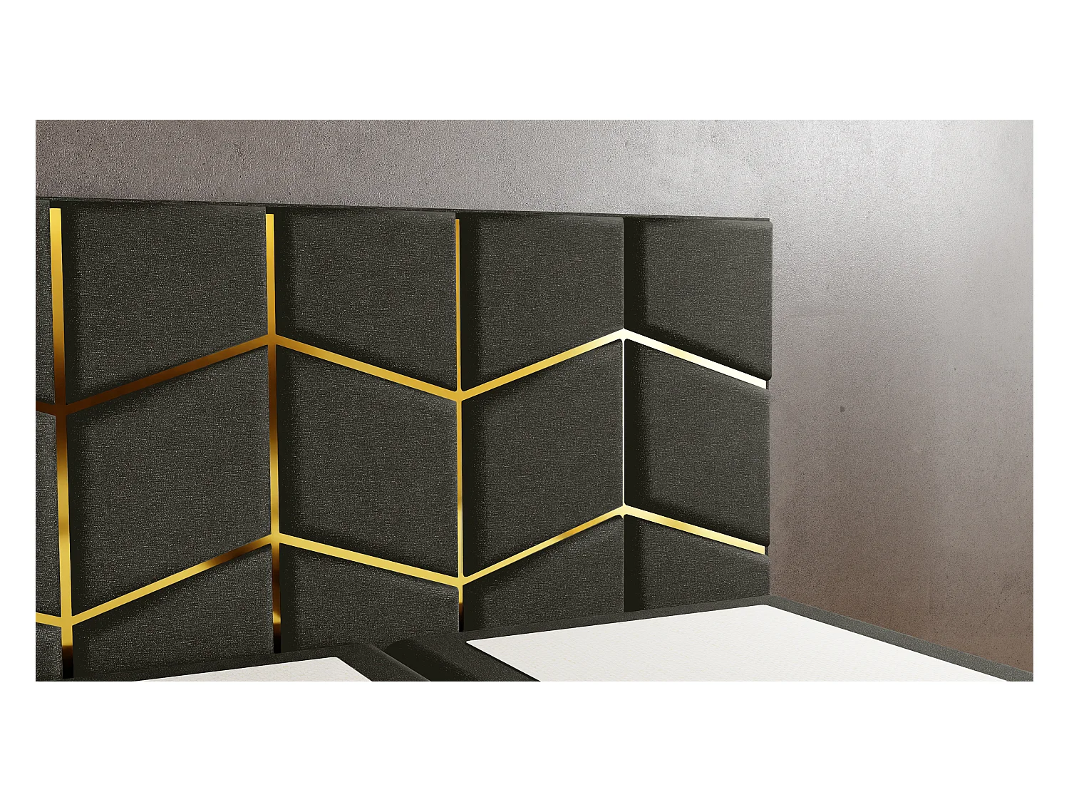 FOREST gestoffeerd bed 140x200x133 cm met opbergruimte, Monolit-bekleding, slaaphoogte 50 cm, elegant hoofdbord, gasveren, topper