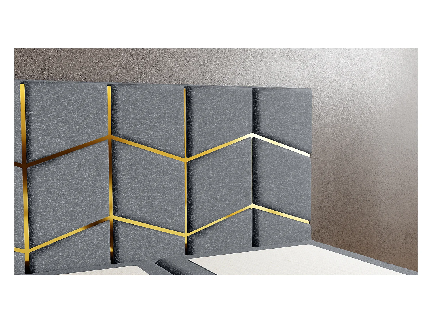 Letto imbottito FOREST 160x200x133 cm, vano contenitore, tessuto Monolith, H 50 cm, testiera elegante, sollevamento a gas, topper Argento