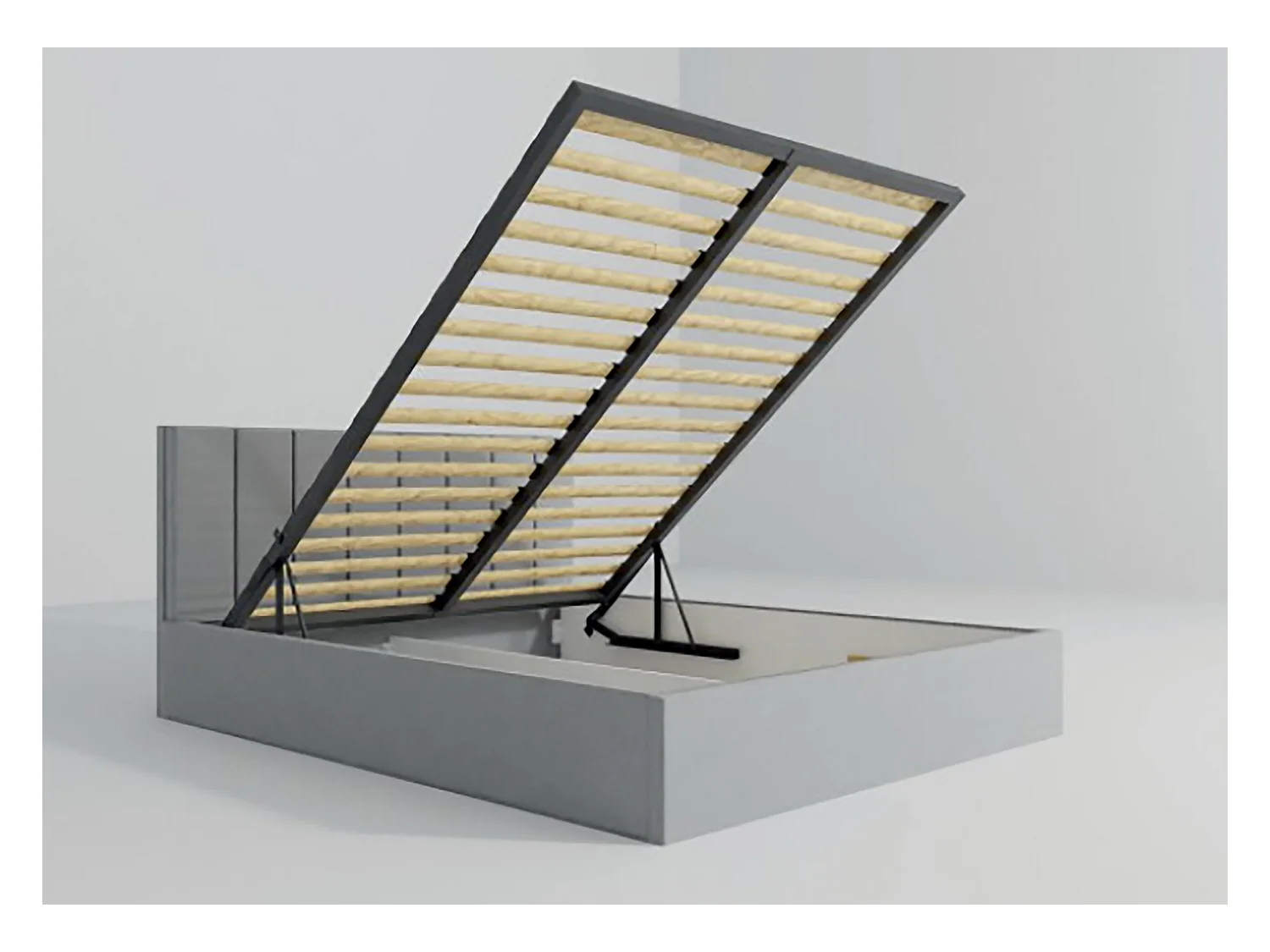 Cama tapizada MALAGA, cabecero acolchado, tapizado VELUTTO, caja con resorte de gas, altura cómoda 39 cm, 200x200 cm, Marrón claro