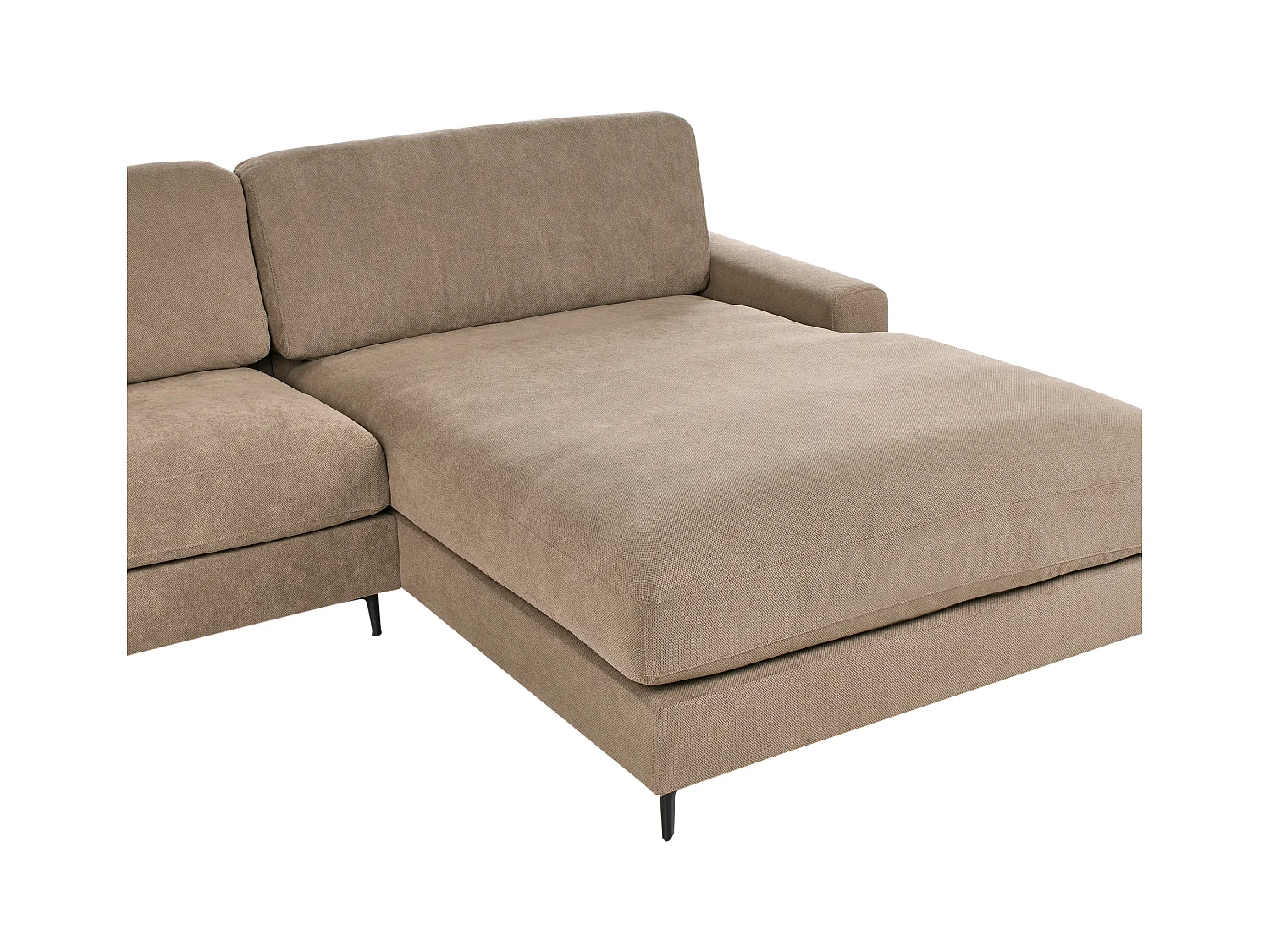 Narożnik MALOY Brązowy dla 3 osób Lewostronny