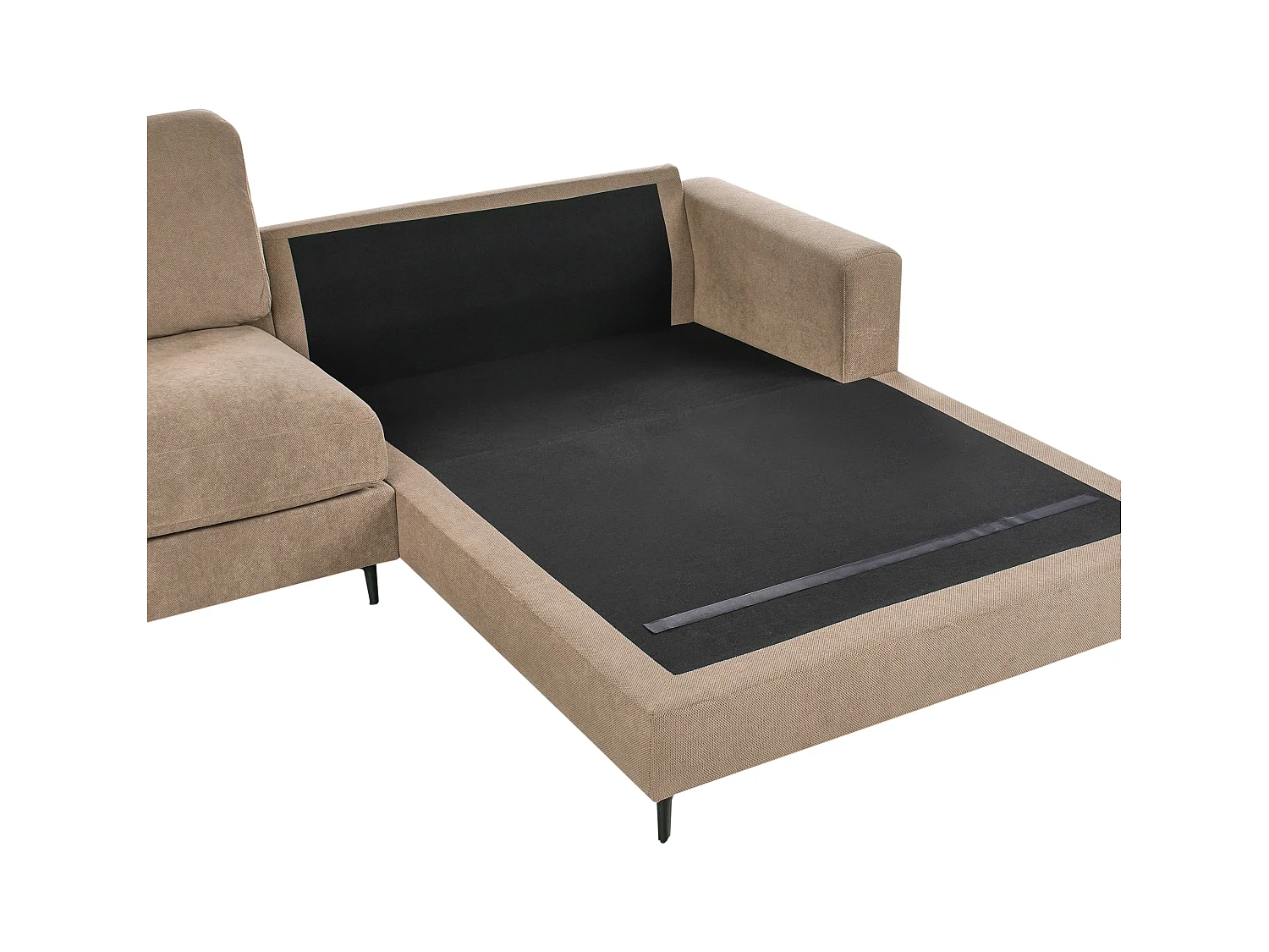 Narożnik MALOY Brązowy dla 3 osób Lewostronny