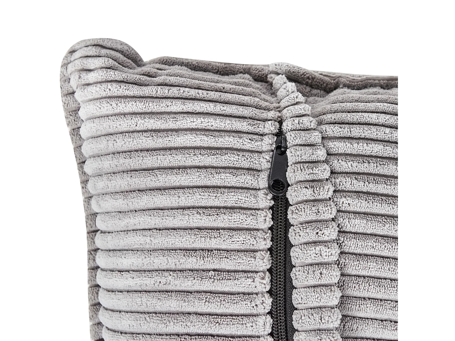 Divano angolare DOLVA Velluto a coste Grigio chiaro 3 posti Lato destro