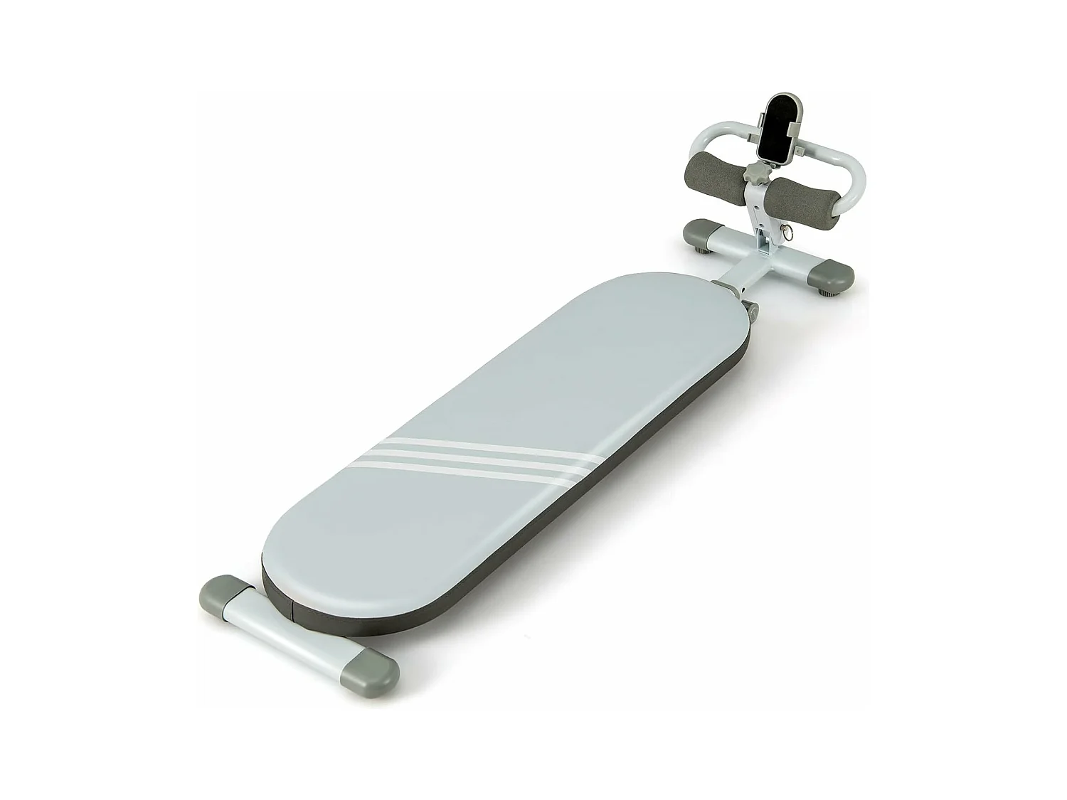 Banc de Musculation Multifonction avec 3 Angles et Longueur Réglable, Banc de Redressement Assis Pliable Charge 150KG, Plateforme d'Entraînement (Bleu)