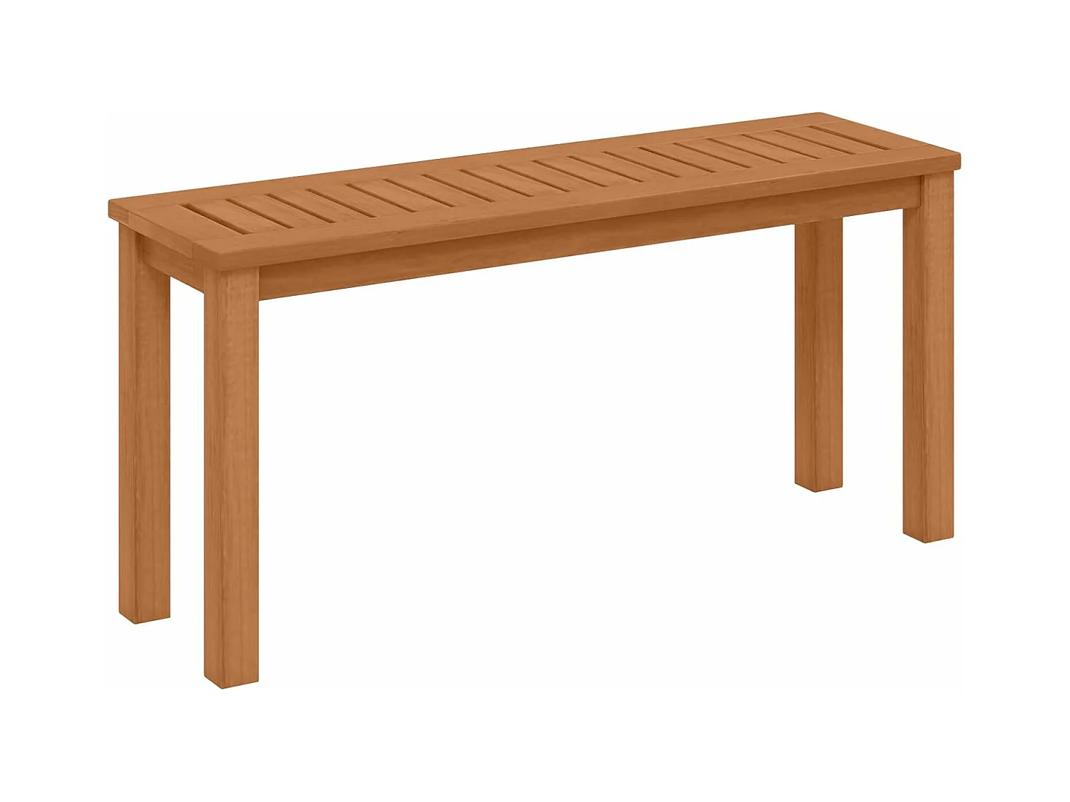 Banc de Jardin en Bois 2 Places, Siège à Lattes, Banc Exterieur Jardin, Finition à l'huile de Teck, pour Jardin Porche Entrée, 100 x 30 x 47 cm, Charge 150 kg