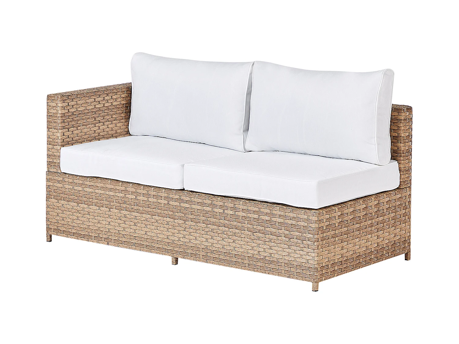 Conjunto de sofás de jardim de canto 4 lugares AVOLA à esquerda Branco creme