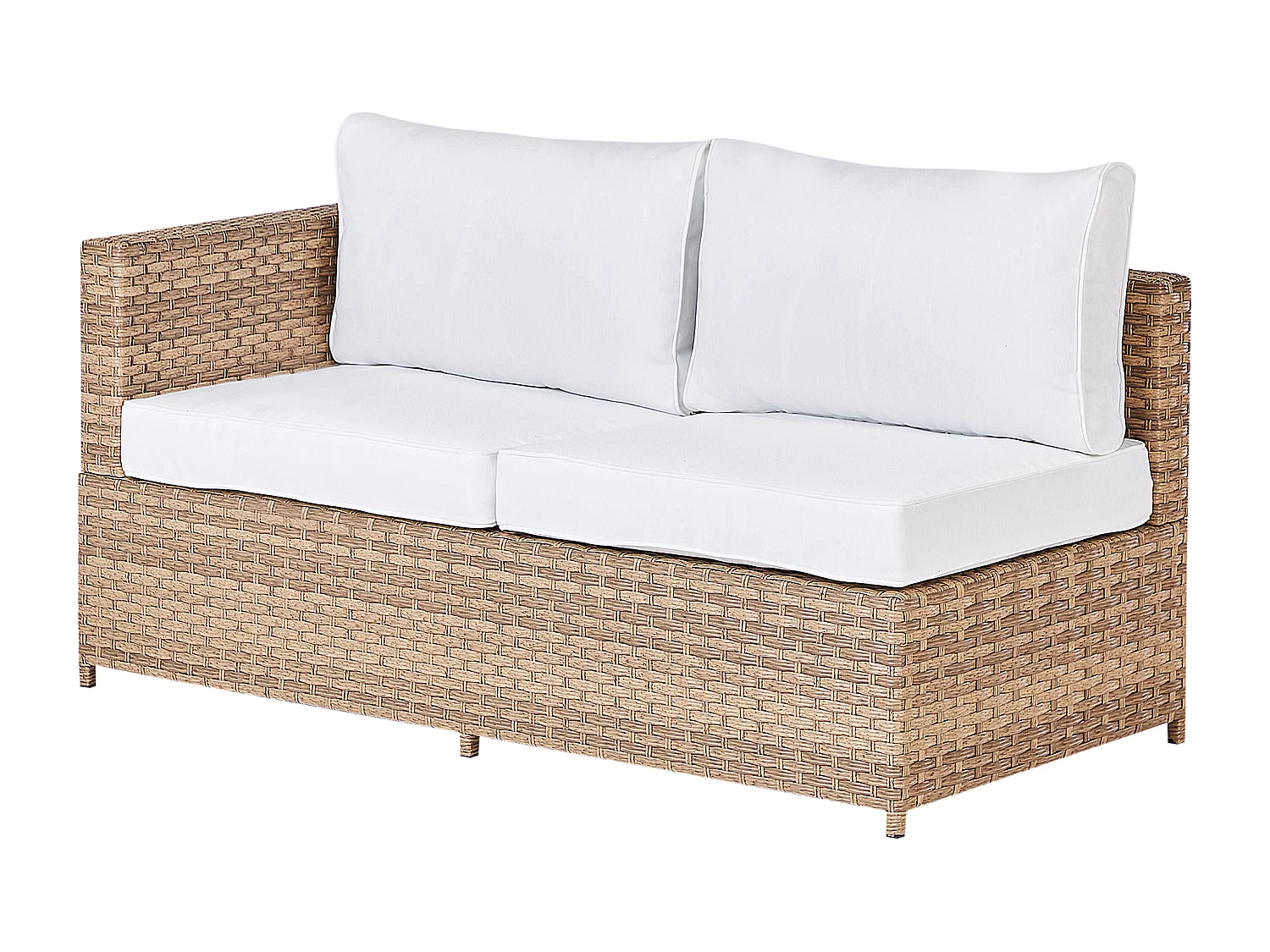 Ensemble de canapés d'angle de jardin 4 places AVOLA Côté gauche Blanc cassé