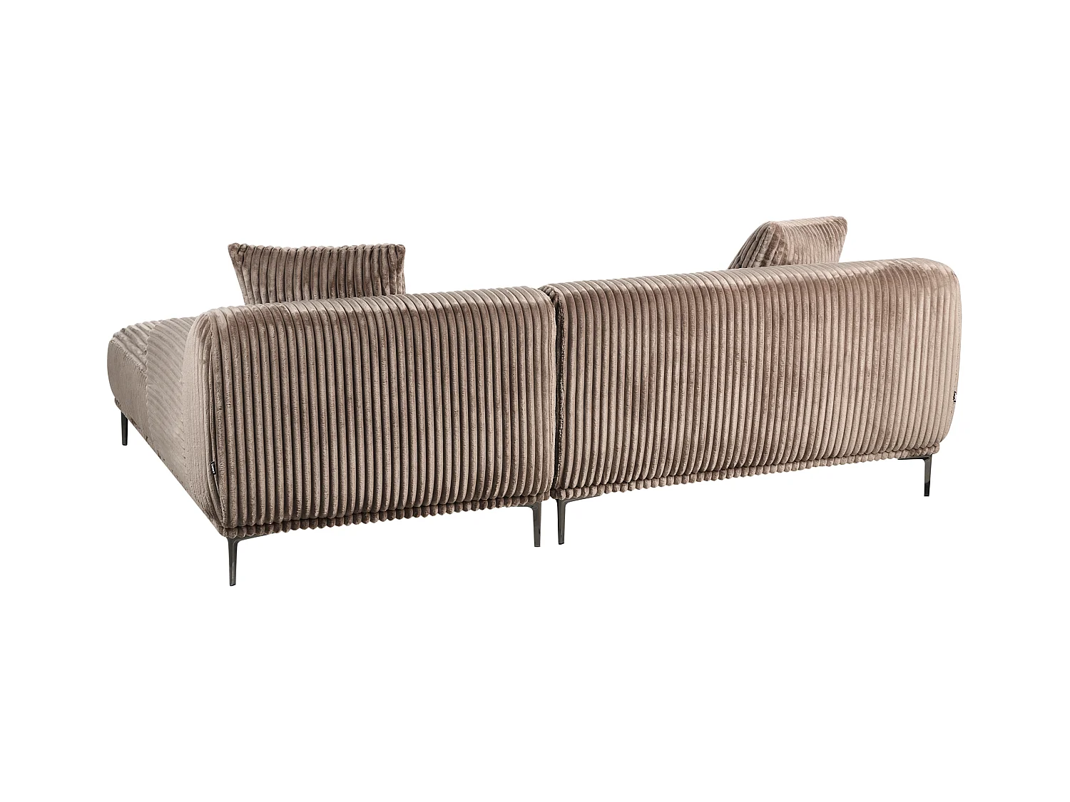 Sofá esquinero STENUM Pana Marrón claro Izquierda