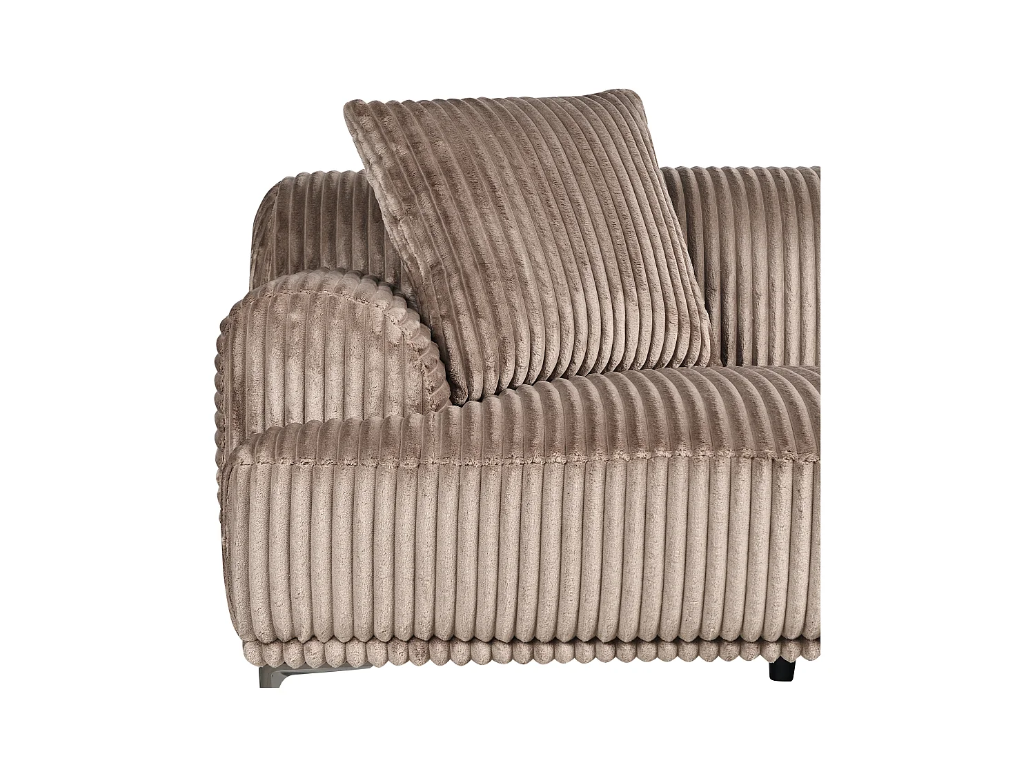 Sofá esquinero STENUM Pana Marrón claro Izquierda