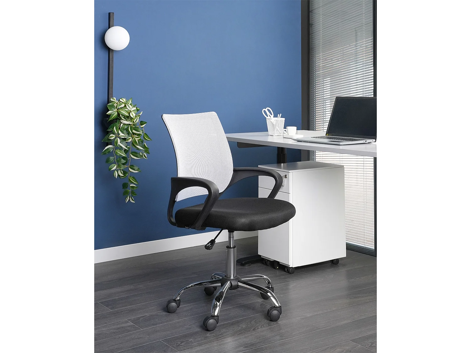 Cadeira de escritório SOLID Preto/Branco
