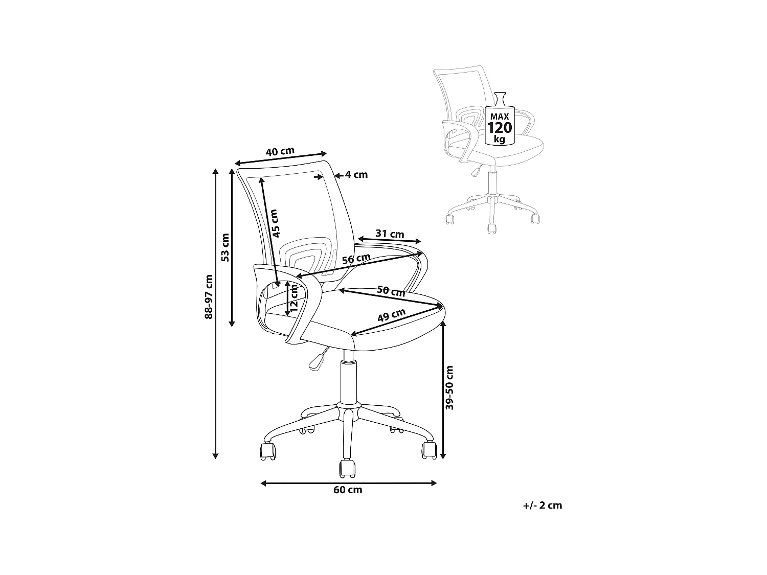 Bürostuhl drehbar SOLID Limettengrün