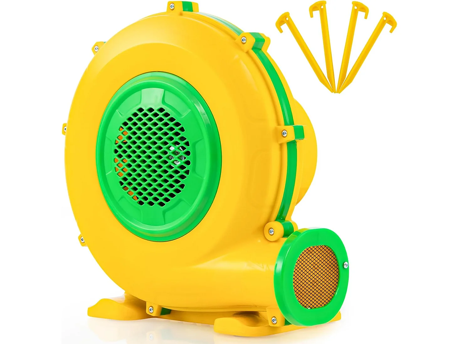 Gonfleur Électrique 950W avec Poignée Pratique & Piquets de Sol, Pompe à Air Électrique avec Cordon 4M, Souffleur d'air pour Château Gonflable & Toboggan (950W)