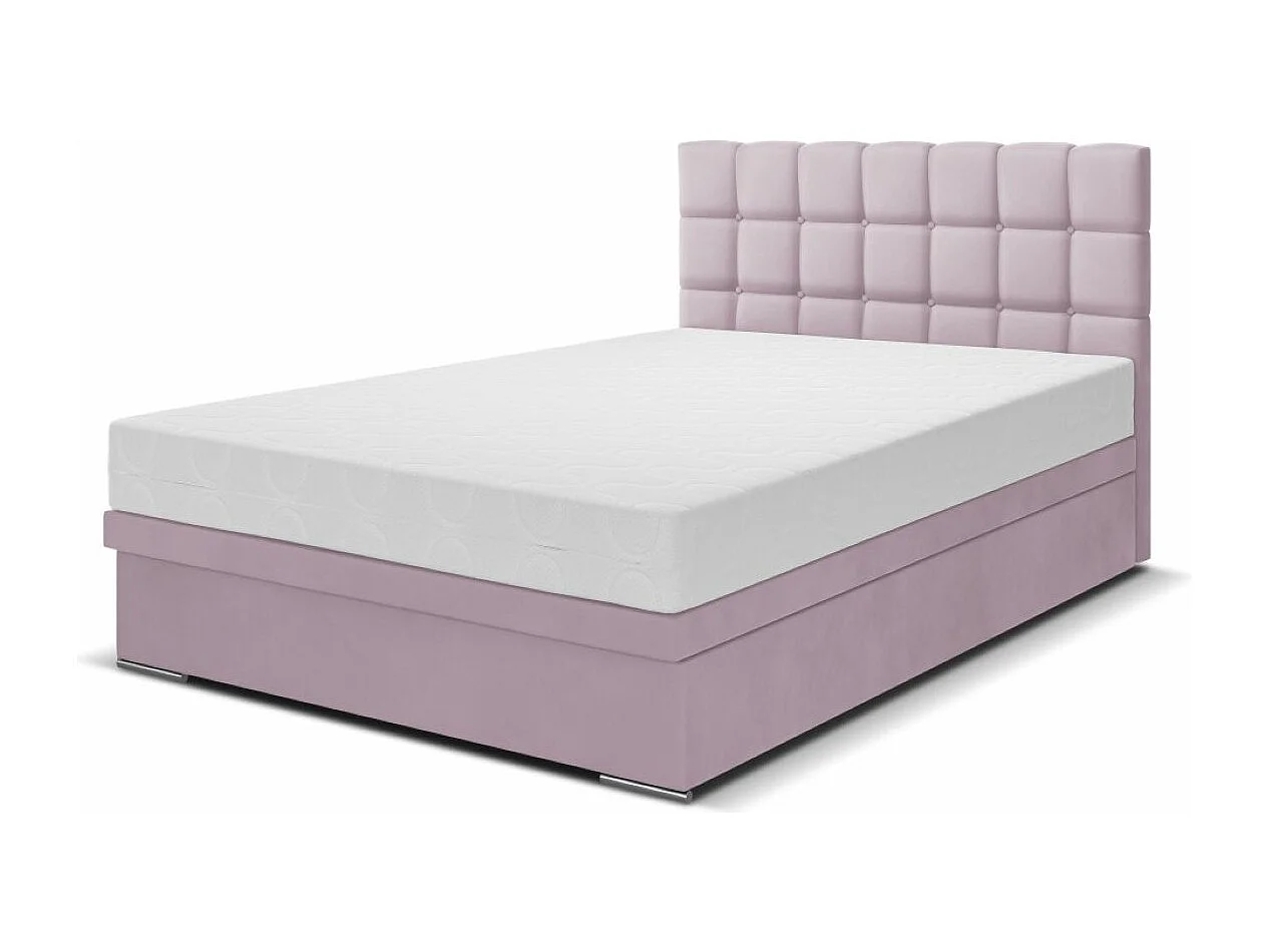 Boxspringbett Venezia mit Bettkasten ohne Matratze Doppelbett, Polsterbett 120 x 200 cm, rosa