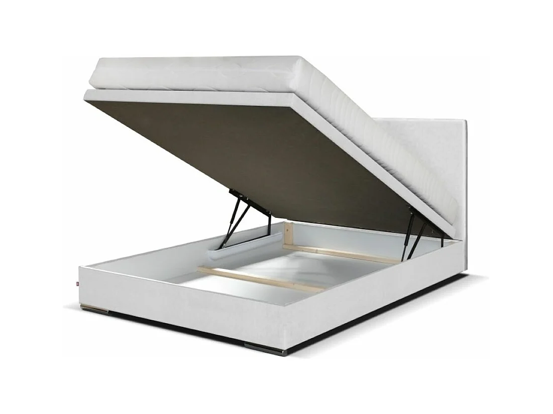 Boxspringbett Sizilien mit Bettkasten ohne Matratze Doppelbett, Polsterbett, 140 x 200 cm, rosa