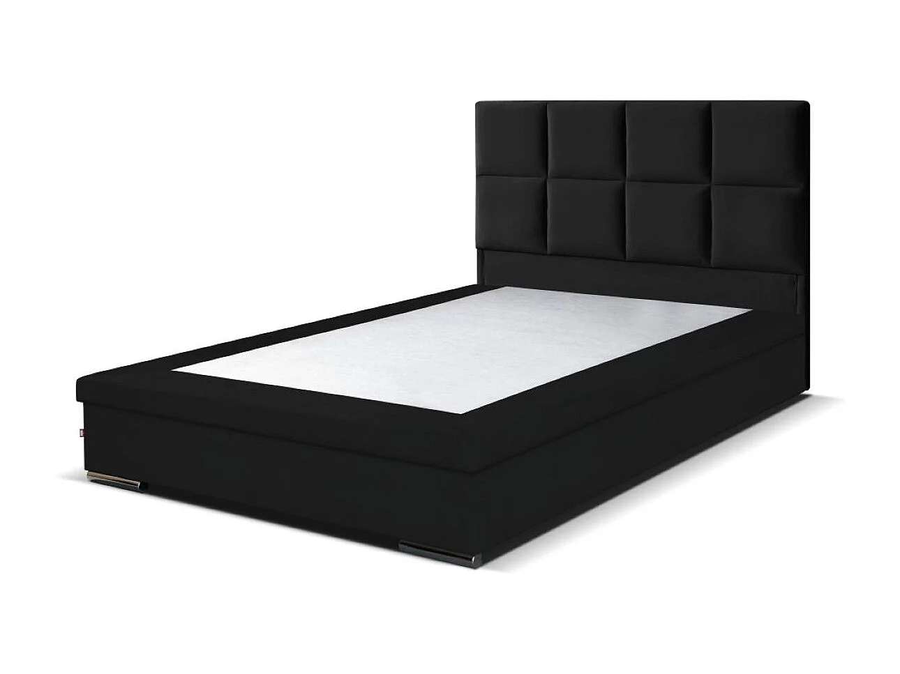 Boxspringbett Sizilien mit Bettkasten ohne Matratze Doppelbett, Polsterbett, 120 x 200 cm, schwarz