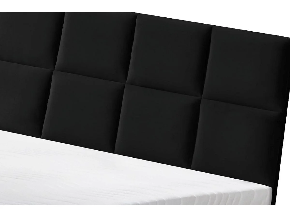 Boxspringbett Sizilien mit Bettkasten ohne Matratze Doppelbett, Polsterbett, 120 x 200 cm, schwarz