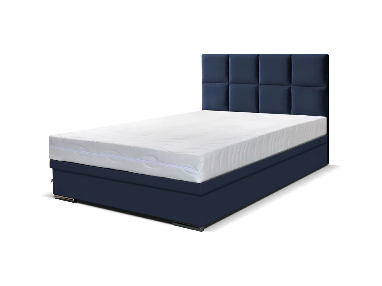 Boxspringbett Sizilien mit Bettkasten ohne Matratze Doppelbett, Polsterbett, 120 x 200 cm, blau