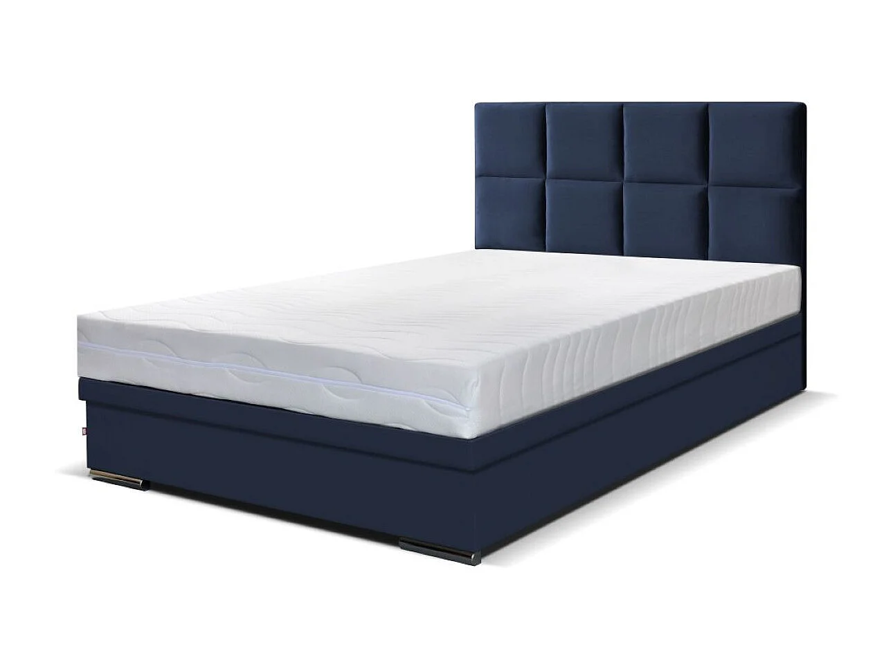 Boxspringbett Sizilien mit Bettkasten ohne Matratze Doppelbett, Polsterbett, 120 x 200 cm, blau
