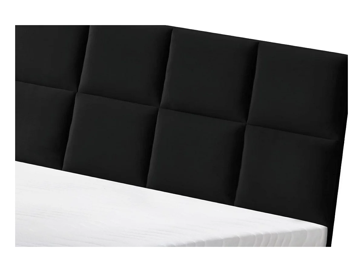 Boxspringbett Sizilien mit Bettkasten ohne Matratze Doppelbett, Polsterbett, 140 x 200 cm, schwarz