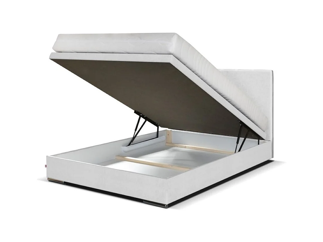 Boxspringbett Sizilien mit Bettkasten ohne Matratze Doppelbett, Polsterbett, 140 x 200 cm, schwarz