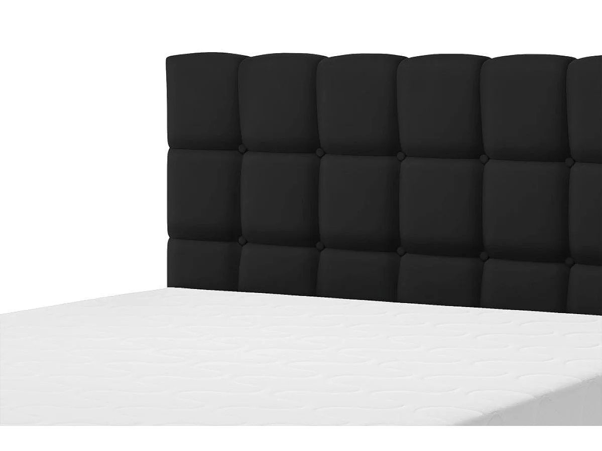 Boxspringbett Venezia mit Bettkasten ohne Matratze Doppelbett, Polsterbett 160 x 200 cm, schwarz