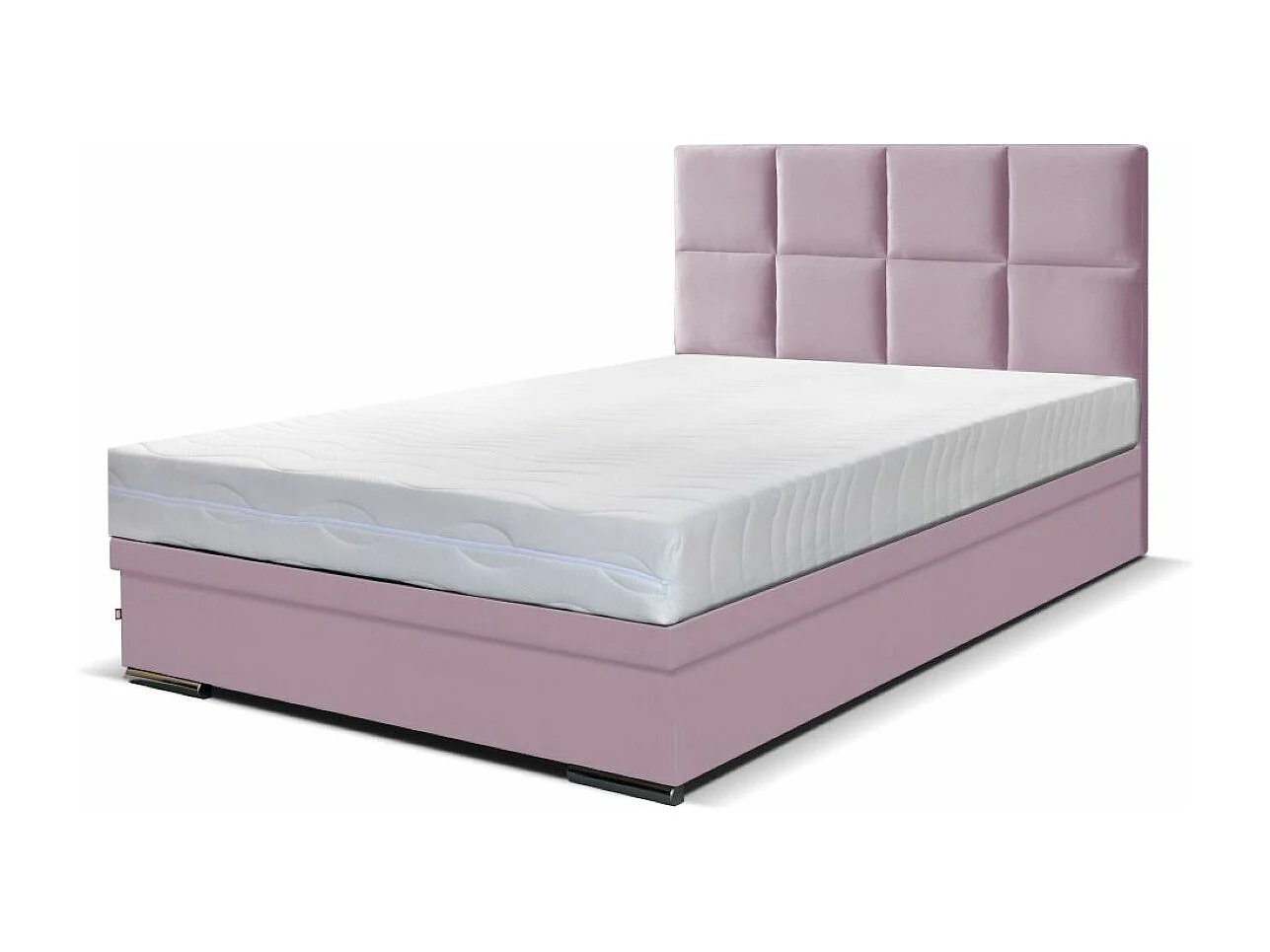 Boxspringbett Sizilien mit Bettkasten ohne Matratze Doppelbett, Polsterbett, 120 x 200 cm, rosa