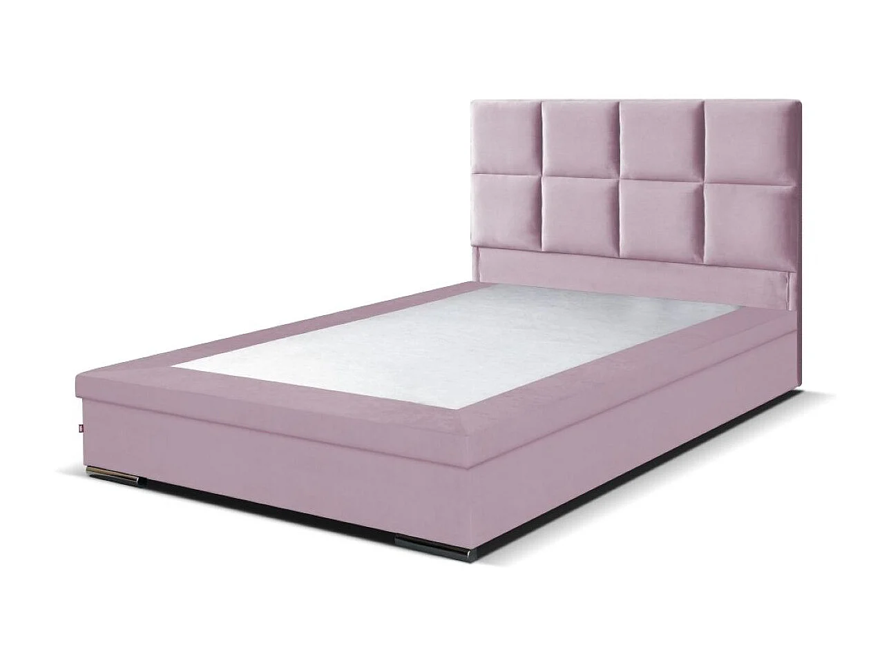 Boxspringbett Sizilien mit Bettkasten ohne Matratze Doppelbett, Polsterbett, 120 x 200 cm, rosa