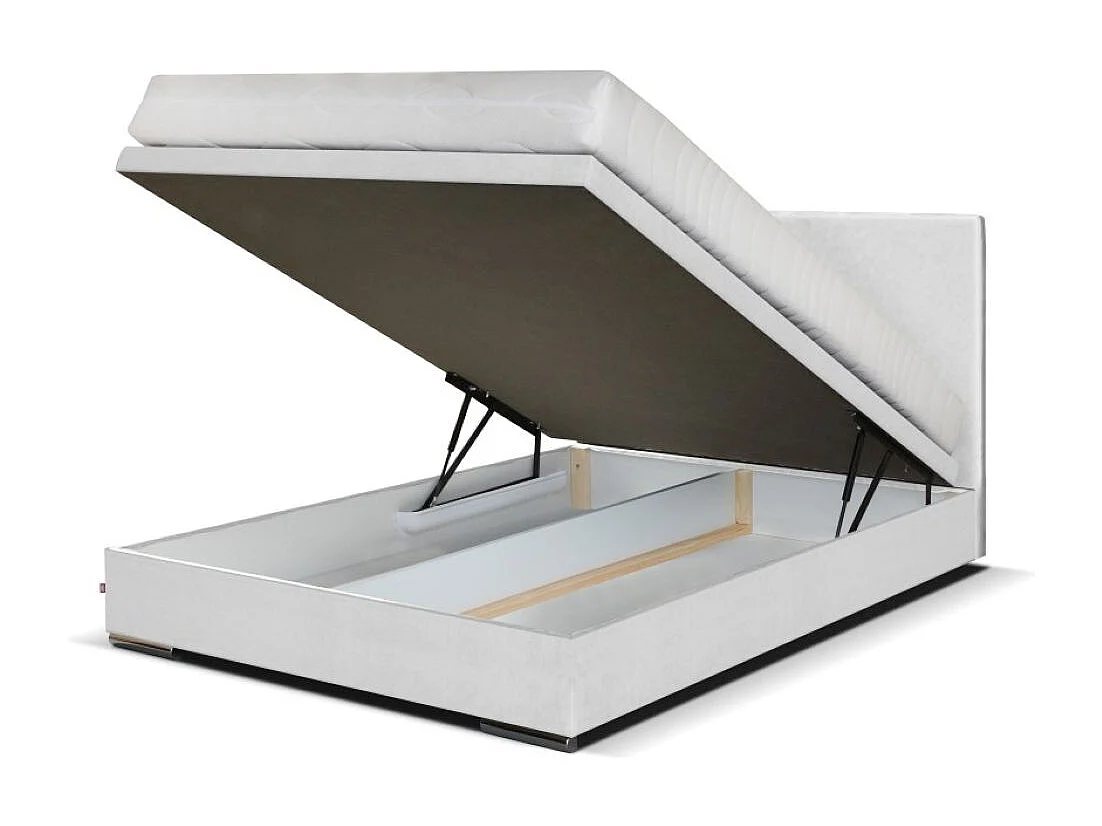 Boxspringbett Venezia mit Bettkasten ohne Matratze Doppelbett, Polsterbett 160 x 200 cm, blau