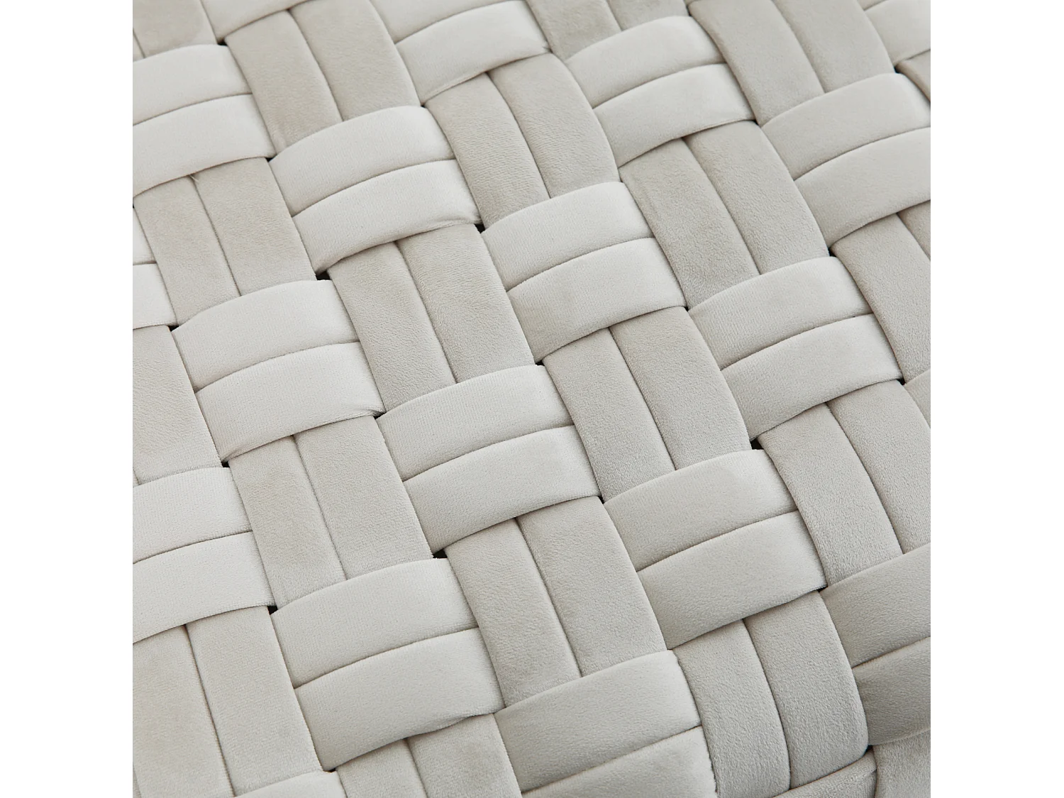 HOCKER POPPY Samt Beige