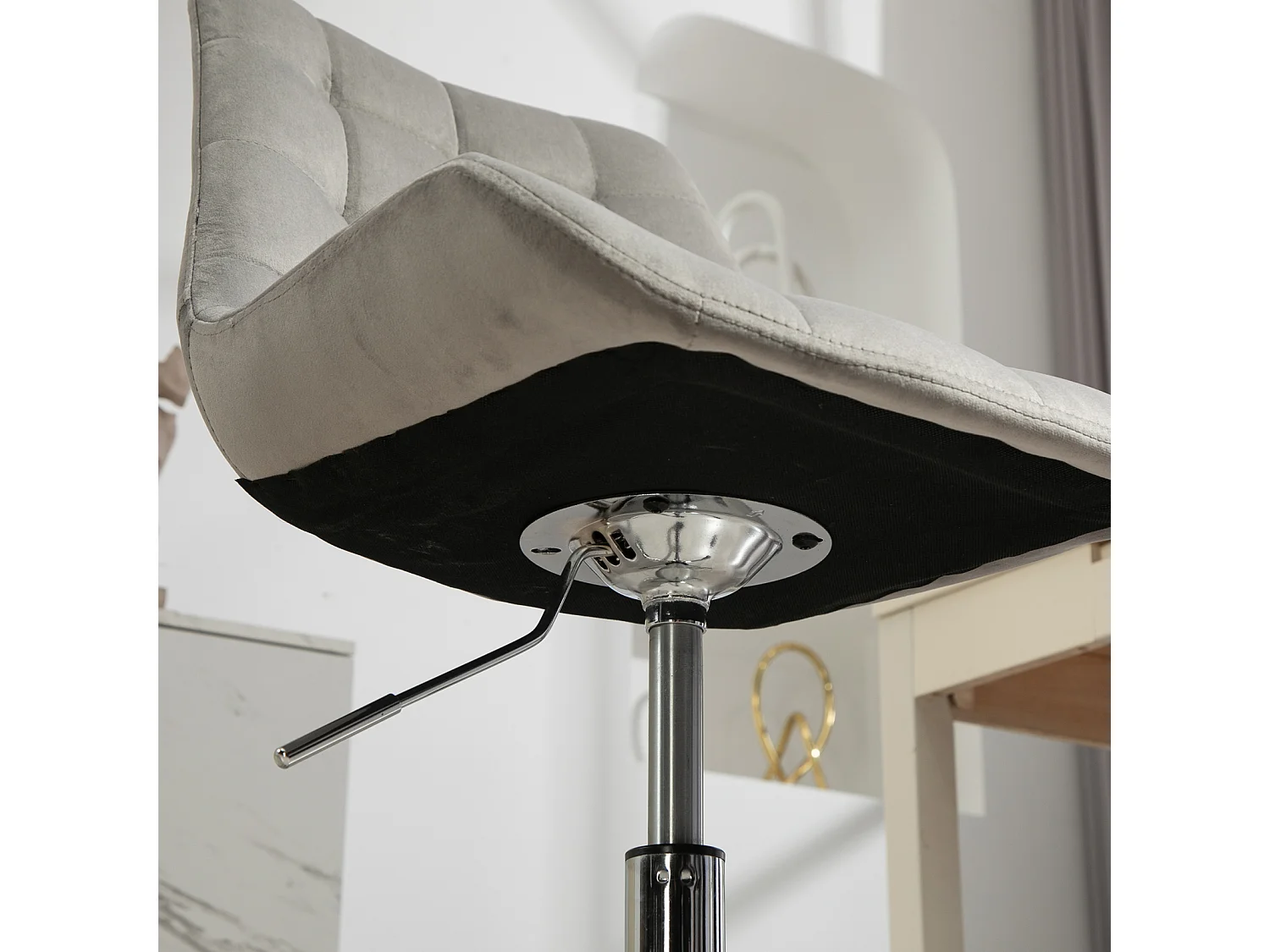 Chaise de bureau SVITA MICKY pour enfants, chaise de bureau réglable en hauteur, chaise pivotante, gris