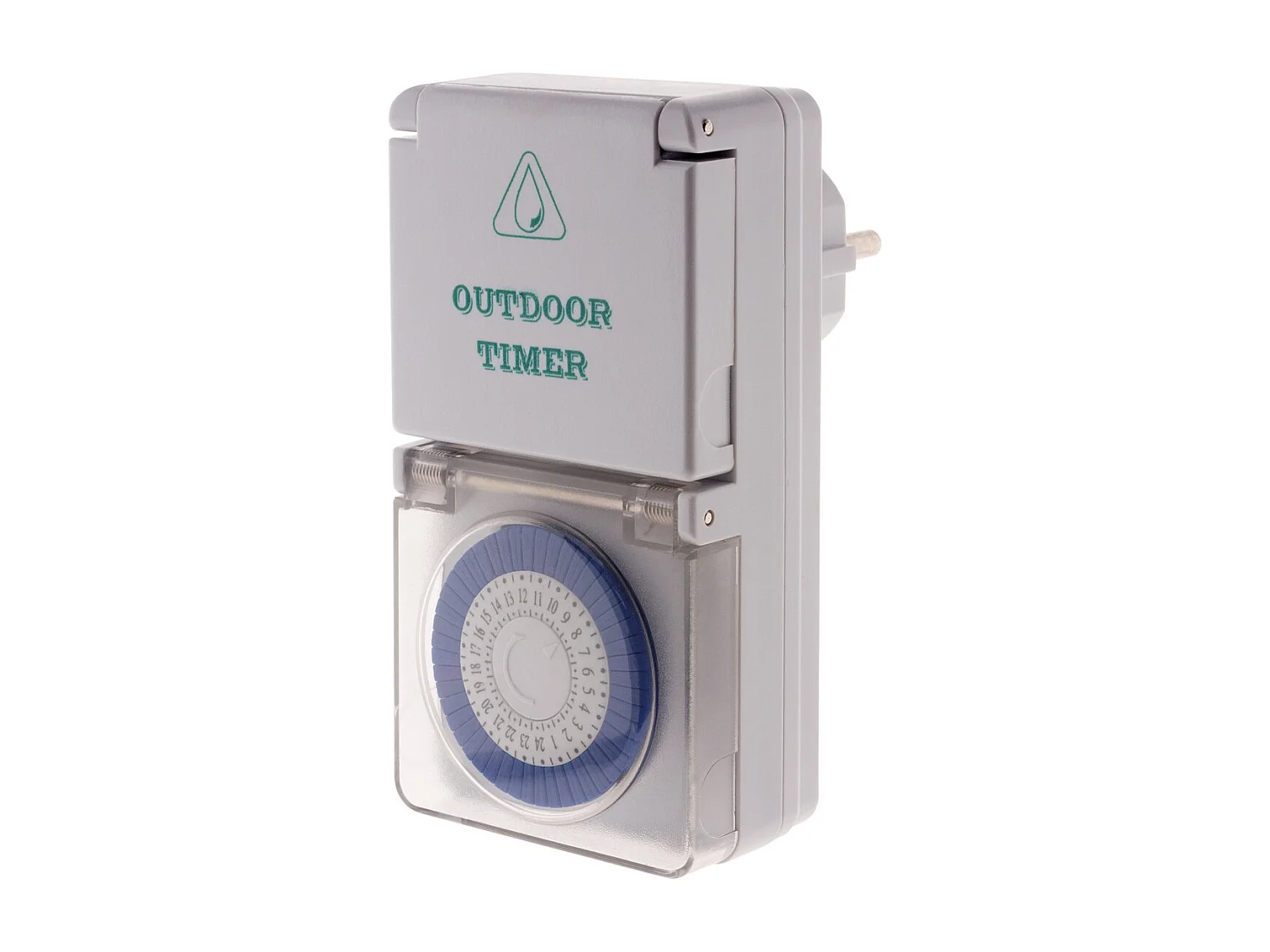 Programmateur mécanique étanche Schuko IP44 - blanc - Zenitech