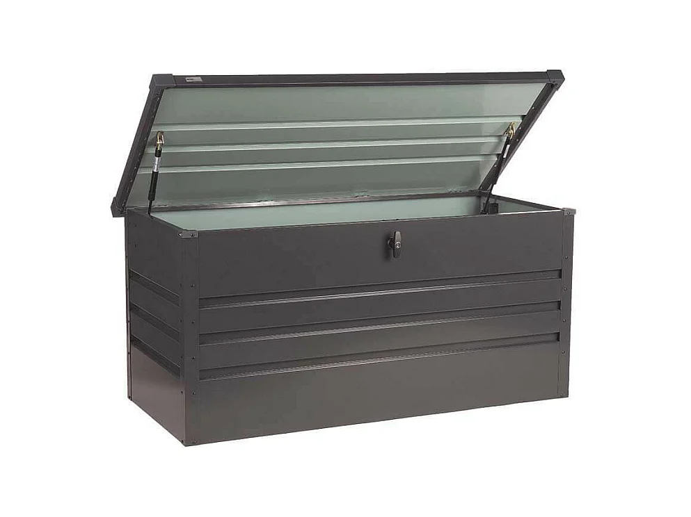 Home Deluxe - Boîte de rangement métallique MEGABOX XL - 126 x 56 cm 400l Anthracite