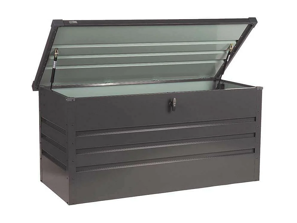 Home Deluxe - Boîte de rangement métallique MEGABOX XL - 126 x 56 cm 400l Anthracite