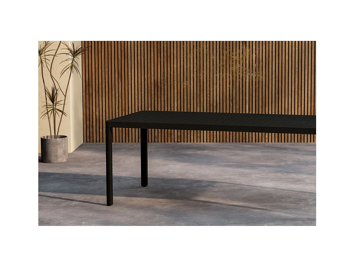 Table de Jardin "Giardini" 200cm Noir